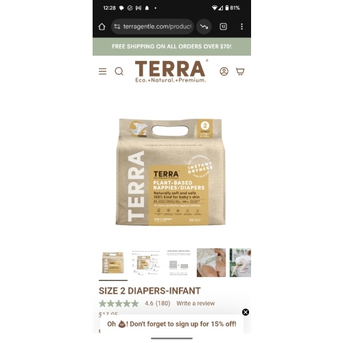 Size 2 Diapers, Non-Toxic Diapers | Plant-Based Diapers – Terra Eco Baby Products