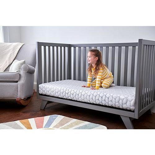 Lullaby Earth Gentle Start Breathable Infant & Toddler Crib Mattress - 2-Stage Lightweight & Waterproof - Non-Toxic for Baby & Toddler Bed