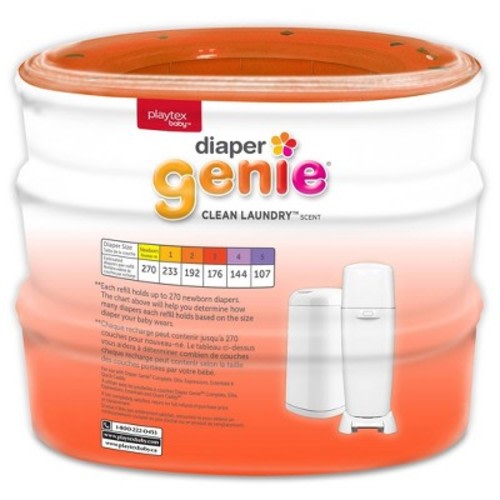 Playtex Baby Diaper Genie Diaper Disposal Pail System Refill - Clean Laundry - 3pk