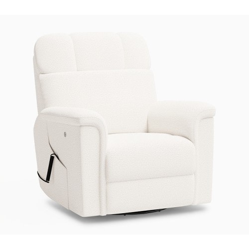 Lullaby Deluxe Recliner with Heat and Massage Performance Recycled Boucle Ivory