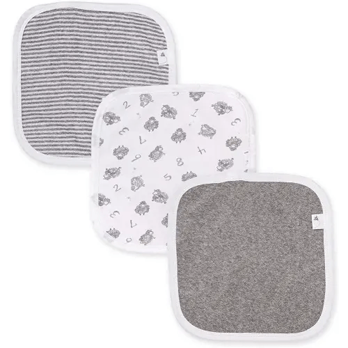 Burt's Bees Baby Washcloths, Absorbent Knit Terry, Super Soft 100% Organic Cotton