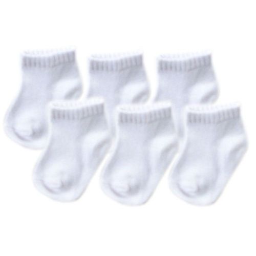 Luvable Friends Baby Unisex Newborn And Baby Socks Set, White, 6-12 Months