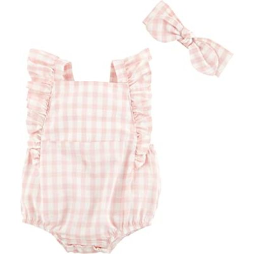 Mud Pie baby-girls Girls Pink Gingham Bubble & Headband SetMud Pie Girls Pink Gingham Bubble & Headband Set