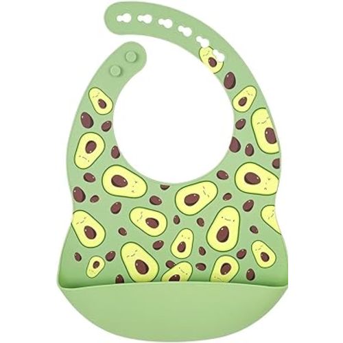 SAORI Corp. Silicone Feeding Bibs | Silicone Bib, Unisex, Storage Pocket | Dishwasher Safe. Waterproof. Adjustable. Flexibles