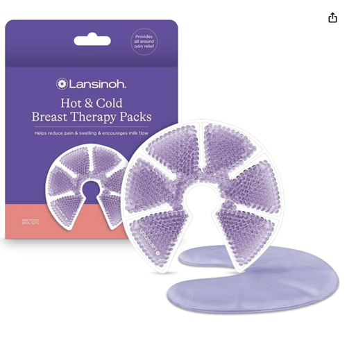 Lansinoh Breast Therapy Packs with Soft Covers, Hot and Cold Breast Pads, Breastfeeding Essentials for Moms, 2 Pack