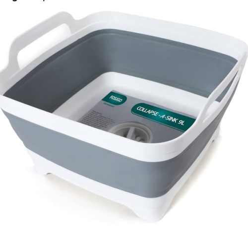 FOSJGO Collapsible Dish Basin with Drain Plug