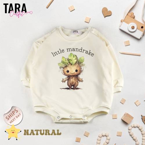 Little mandrake Bodysuit, mandrake Romper , wizard Sweater, magic baby Romper , cute baby Sweater, Baby Shower Gift , Baby Gift , 2000301