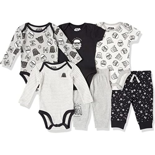 Amazon Essentials Disney | Marvel | Star Wars Unisex Babies' 6-Piece Outfit Set, Pack of 6