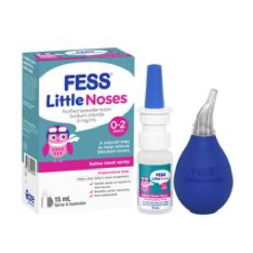 Buy Fess Little Noses Saline Nose Spray + Aspirator 15ml Online at Chemist Warehouse®