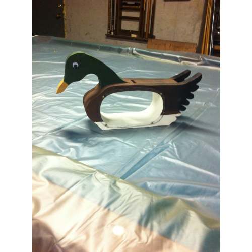Mallard Duck wooden piggy bank