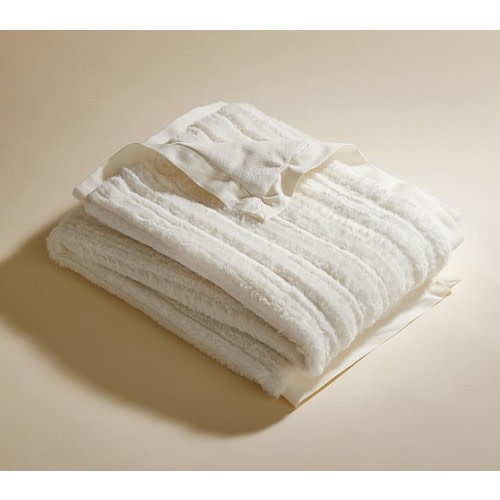 Stripe Fur Baby Blanket | Pottery Barn Kids