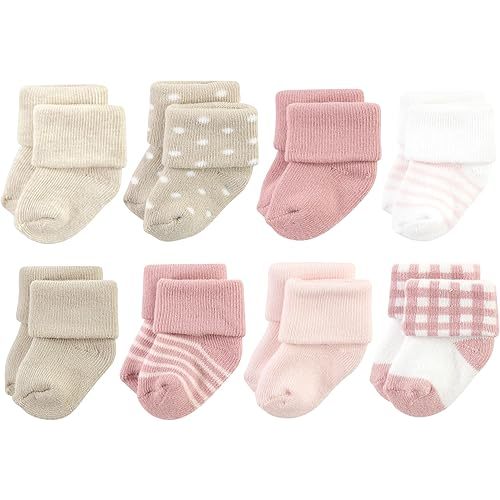 Hudson Baby Baby Girls' Cotton Rich Newborn and Terry Socks