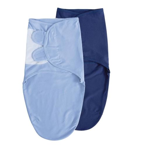 Soarwg Kids Baby Swaddle, Organic Baby Swaddles 0-3 Months, Swaddle Blanket, Swaddle Sack, Adjustable Newborn Infant Swaddle for Boy, Standard 100 by Oeko-TEX, Blue 2 Pack Small