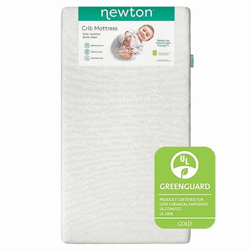 Newton Baby Crib Mattress and Toddler Bed - 100% Breathable Proven to Reduce Suffocation Risk, 100% Washable, 2-Stage, Non-Toxic Better Than Organic, Removable Cover - Deluxe 5.5" Thick- White