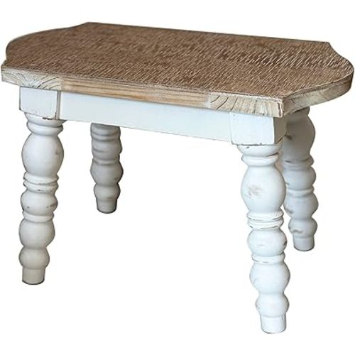 Wooden Bathroom Stool Wood Foot Stool for Adults Kids, Bedside Step Planter Stool for Kitchen