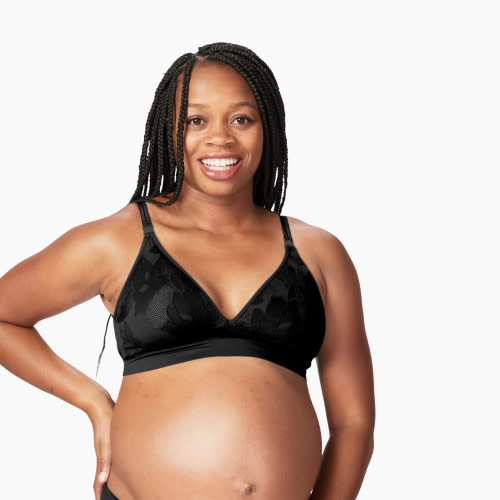 Cake Maternity Freckles Petite Recycled Wirefree Nursing Bra - Black, M
