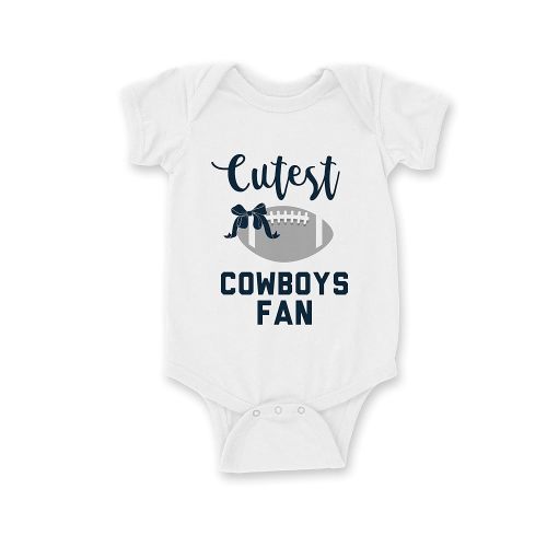 Football Fan I Style and Comfort for Your Baby I Unisex Short Sleeve White Baby Body Suit I From Newborn