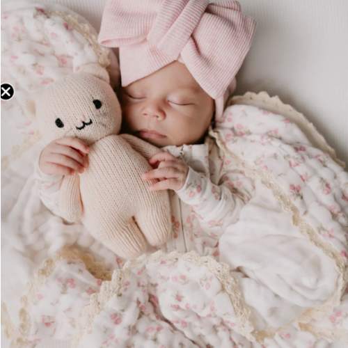 Gauze Lace Blanket | Paisley Peony – Little and Fern