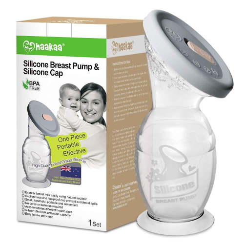 Haakaa Breast Pump Milk Saver 5.4oz/150ml with Silicone Lid