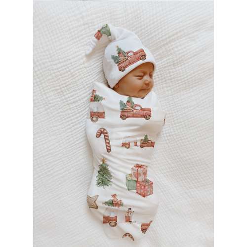 Christmas Swaddle Blanket Watercolor Christmas Hospital Photo Blanket Christmas Baby Outfit Christmas Baby Boy Coming Home Outfit Shower