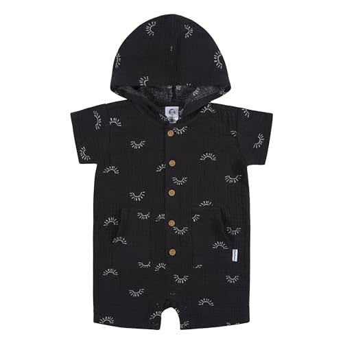Gerber Baby Boys' Hooded Cotton RomperRomper