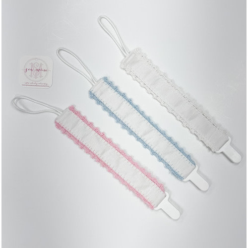 Crochet Trim Paci Clip