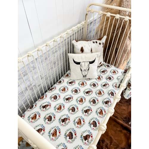 Bloomin' Pony Fitted Crib Sheet