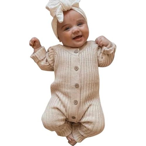 Newborn Baby Girl Romper Clothes Long Sleeve Fall/Winter Jumpsuit Infant Outfit For 0-24 Months