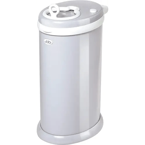 Ubbi Steel Diaper Pail, Odor Locking, No Special Bag Required, Award-Winning, Registry Must-Have, Gray