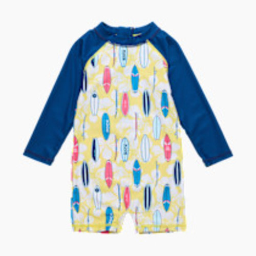 Snapper Rock Swimwear Long Sleeve Sunsuit - Yellow, 6-12 M