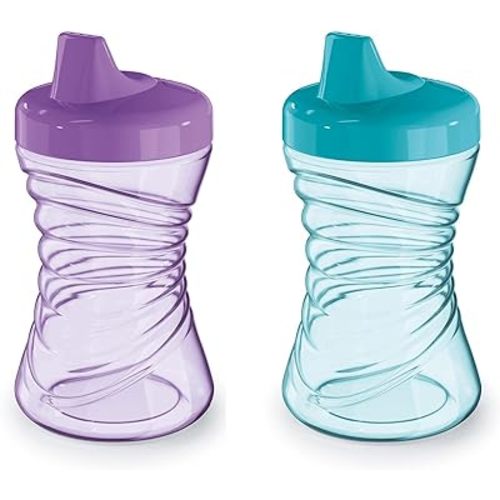 First Essentials by NUK Fun Grips Hard Spout Spill Proof Sippy Cup, 10 oz, 2-Pack – BPA Free, Spill Proof Sippy Cup