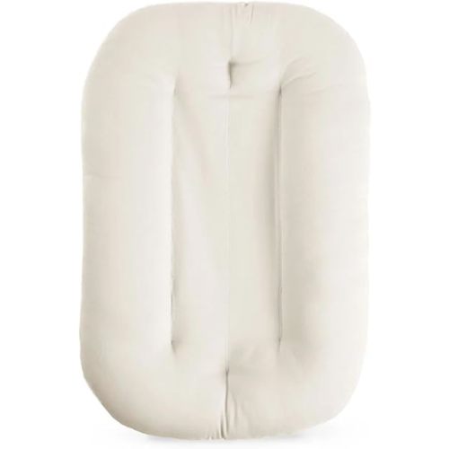 Baby Lounger for Newborn, Bionic Design Baby Lounger, Soft Organic Cotton Breathable Lounger for Infants 0-18 Months (White)