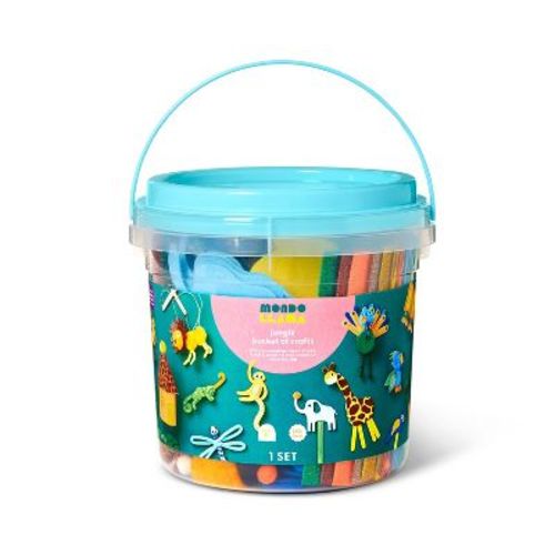 273pc Jungle Bucket Of Crafts - Mondo Llama™: Diy Art Kit, Includes Pom Poms, Acrylic Material, Ages 6+
