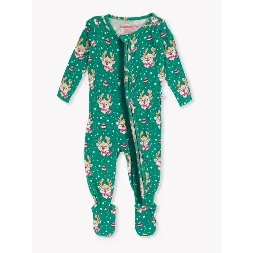 Ruffle One Piece Footie Pajamas