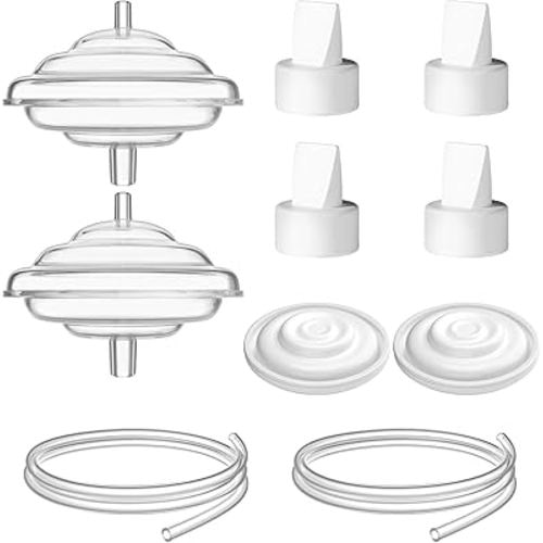 Breast Pump Replacement Parts for Spectra Motif Luna Cimilre Ameda MYA Breastpumps, Replace Duckbill Valves Backflow Protector Tubing Membranes for Spectra S2, S1, 9 Plus, Synergy Gold,10PCS