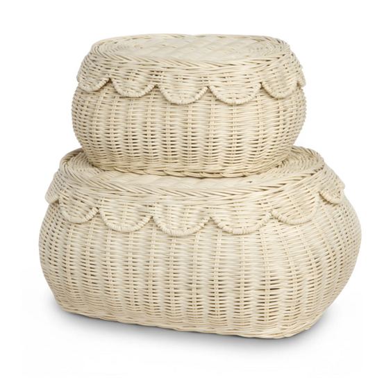 Flora Scalloped Basket Set – BEBE BASK