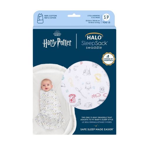 HALO Innovations SleepSack 100% Cotton Swaddle Wrap Harry Potter, Color: Harry Potter Enchanted, Size: Newborn