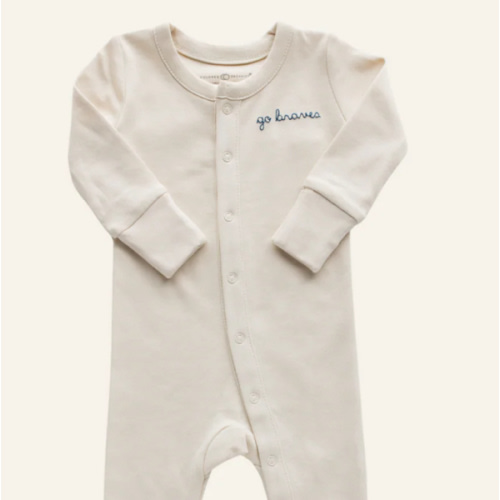 HAND-STITCHED GO BRAVES FOOTIE | bornbaby
