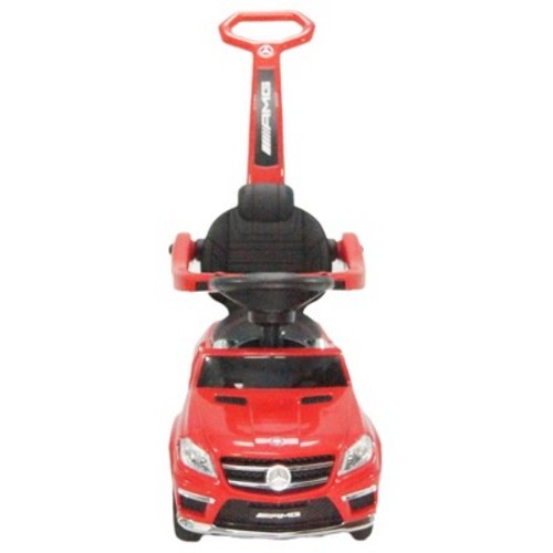 Best Ride On Cars Baby 4-in-1 Mercedes Push Car Stroller with LED Lights, Red