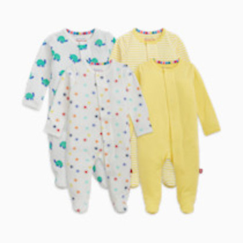 Magnetic Me Cloudstretch Magnetic 4-Pack Footie - Green Multi, 3 -6 M