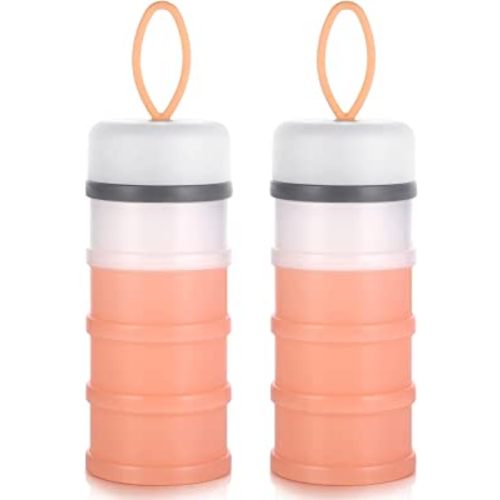 Accmor 2 Pack Baby Formula Dispenser On The Go, Stackable Formula Dispenser Formula Container to Go, Non-Spill Portable Milk Powder Kids Snack Storage Container, BPA Free