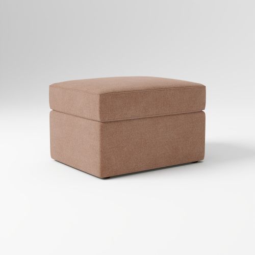 Haven Storage Ottoman, Performance Modern Chenille Rosewood