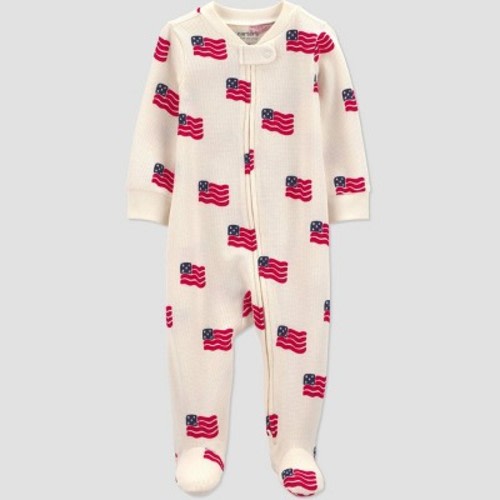 Carter's Just One You® Baby USA Flag Graphic Sleep N' Play - Cream Newborn
