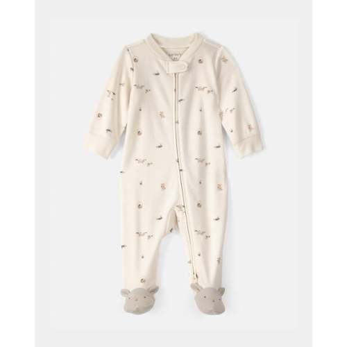 Baby Easter Bunny 100% Cotton 2-Way Zip Sleep & Play Pajama - Cream | Carter's