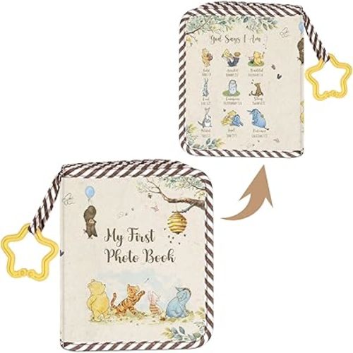 My First Biblical Affirmations Photo Book, Winnie Baby Photo Soft Album, My First Family Photo Album for Baby, Baby Photo Albums, Winnie Baby Memory Albums Gifts for Newborn Kids 5.5 x 7 inch