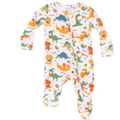 2 Way Zipper Footie - Veggie Dinos – Angel Dear