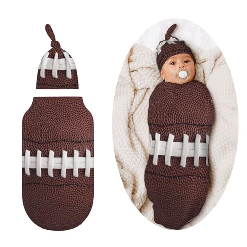 Football Swaddle Blankets Newborn Receiving Blanket Baby Swaddle Wrap Soft Sleeping Sack for Baby Girls Boys