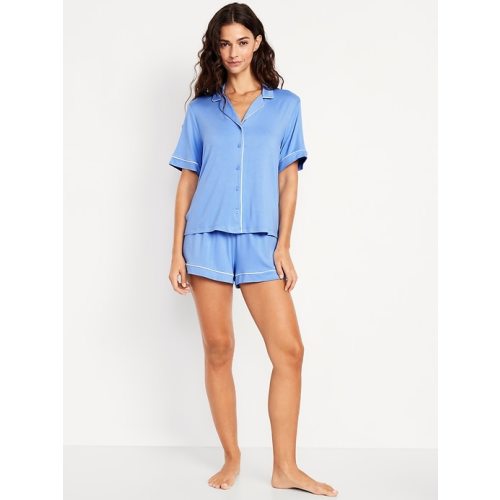 Sunday Sleep Knit Jersey Short Set | Old Navy