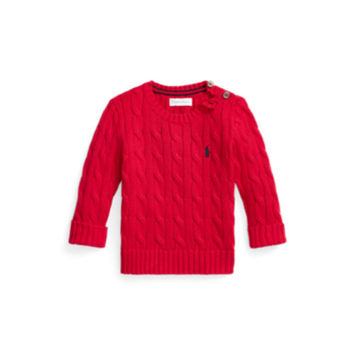 Ralph Lauren Cable Knit Cotton Sweater, RL 2000 Red, 3M