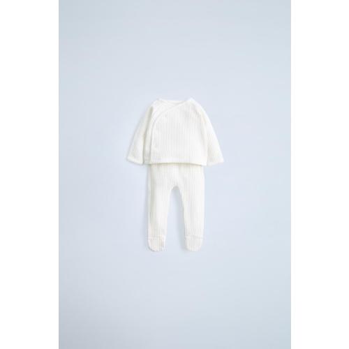 TEXTURED SWEATER AND LEGGINGS SET - Oyster-white | ZARA United States